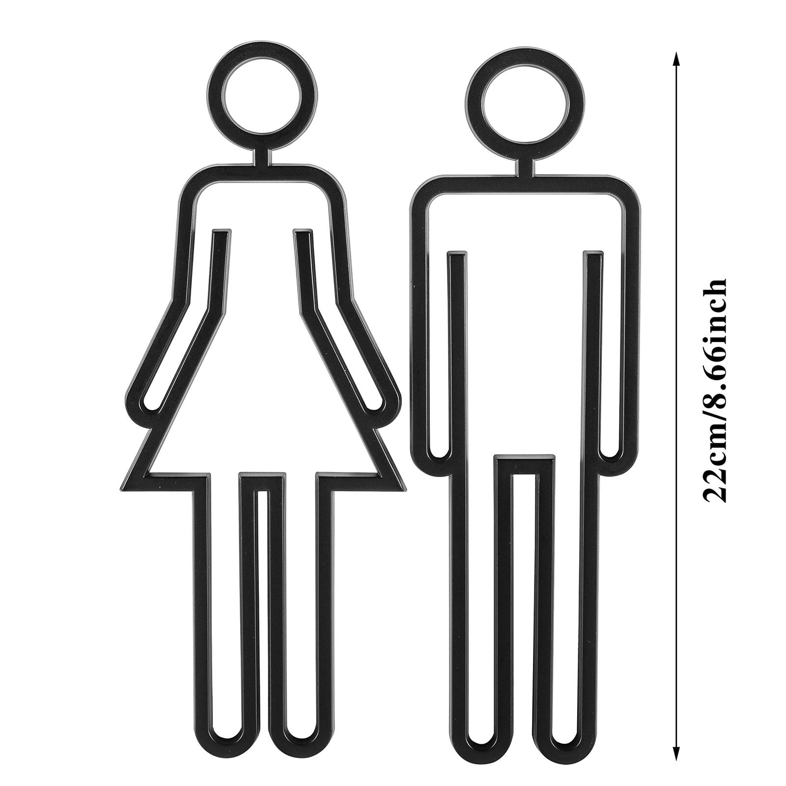 Acrylic Adhesive Backed Men&rsquo;s and Women&rsquo;s Bathroom Sign, Bathroom Door Signs,…