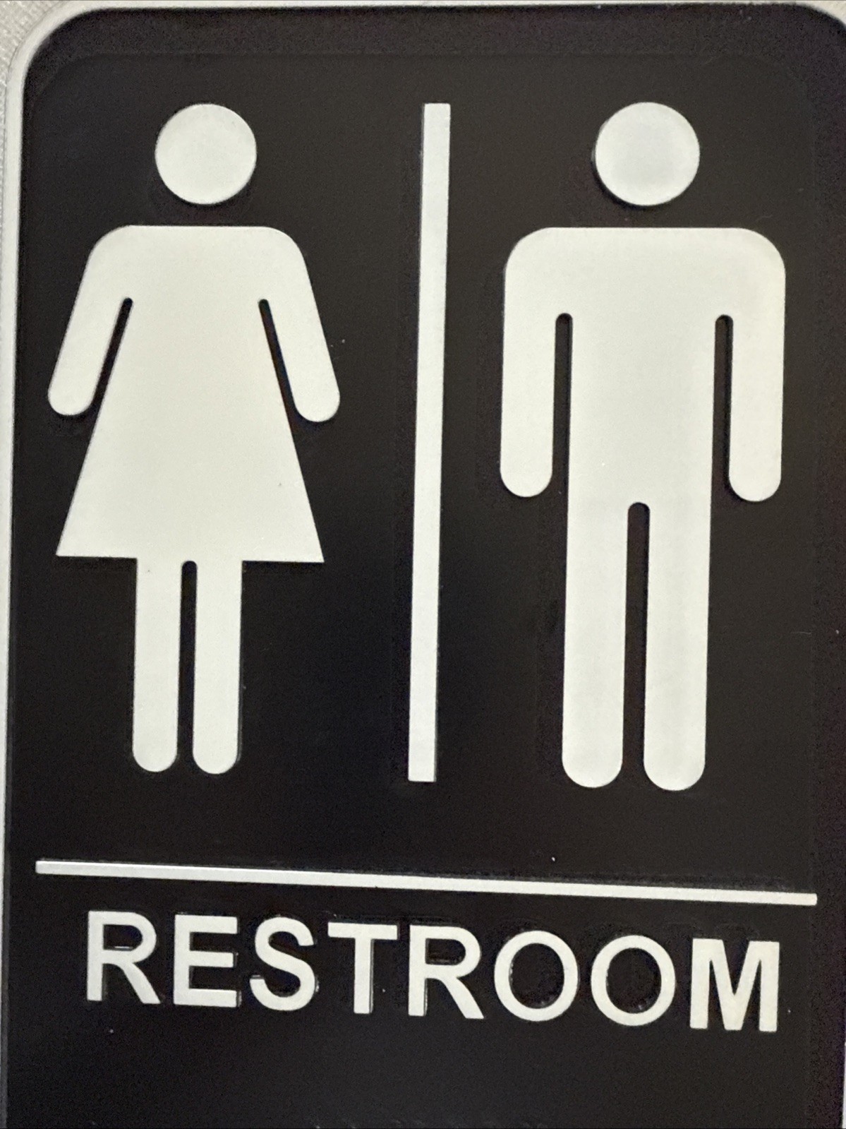NEW 6 X 9 INCH RESTROOM SIGN WITH BRAILLE HILLMAN 844149
