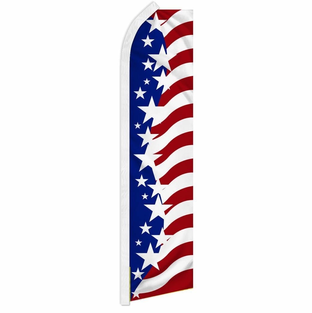 « USA STAR SPANGLED » advertising super flag swooper banner business sign America