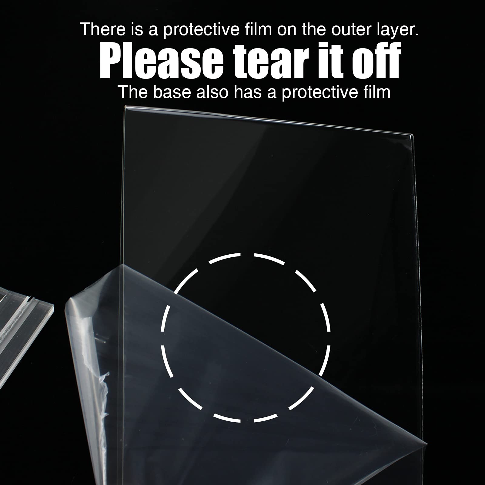 Acrylic Sign Holder, 8.5 x 11 inches Clear Table Menu Display 10 pcs, clear