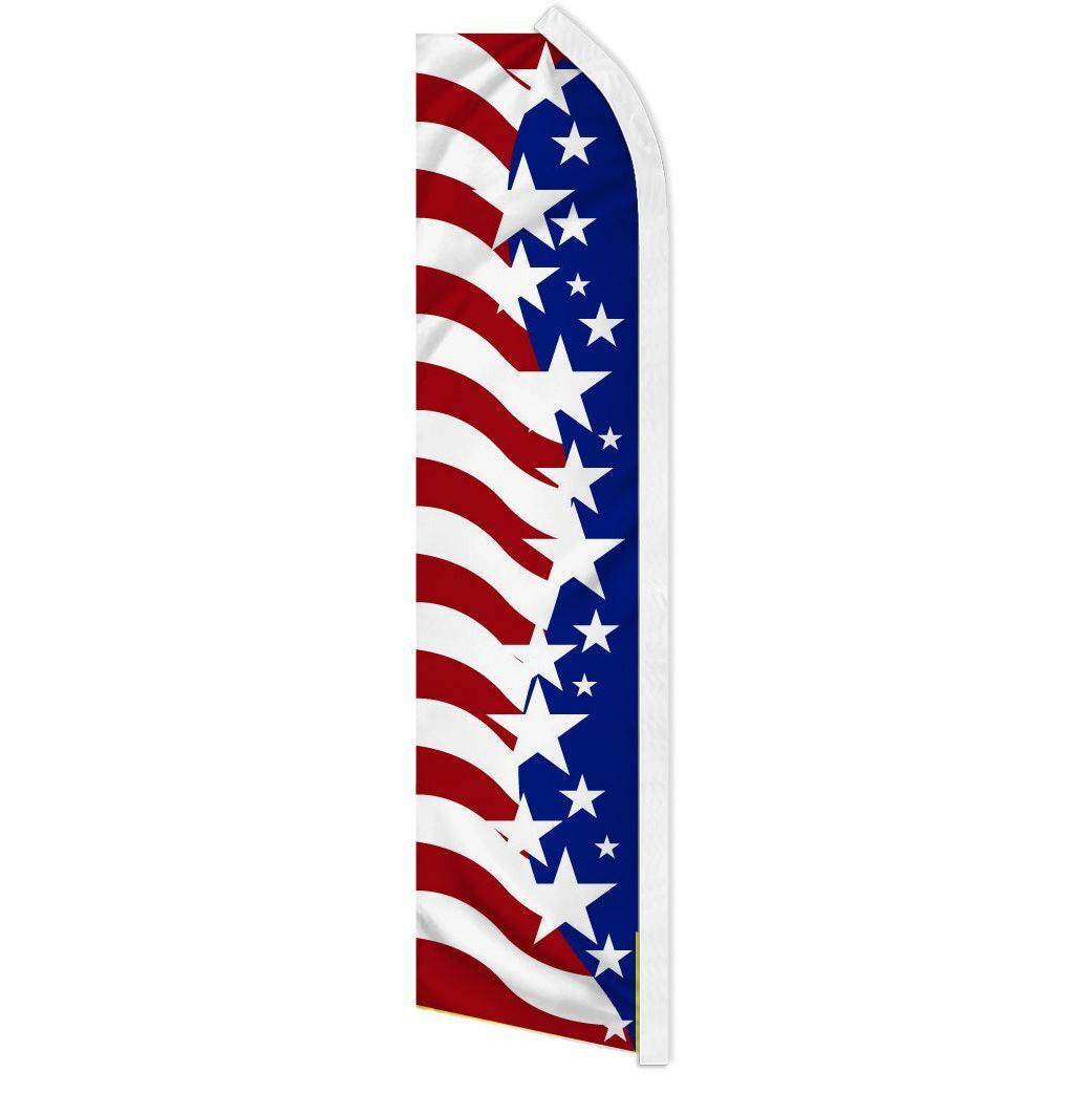 « USA STAR SPANGLED » advertising super flag swooper banner business sign America