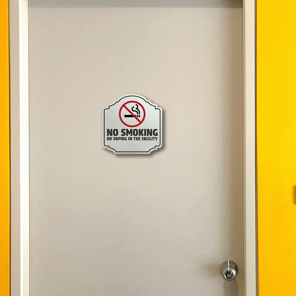 Heritage Plus No Smoking or Vaping in The Facility Wall or Door Sign