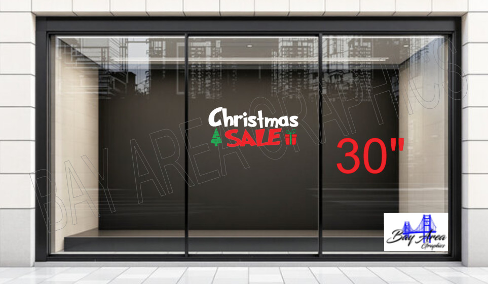 Christmas SALE Vinyl Window Sign Exterior Waterproof Oracal 651 made in USA