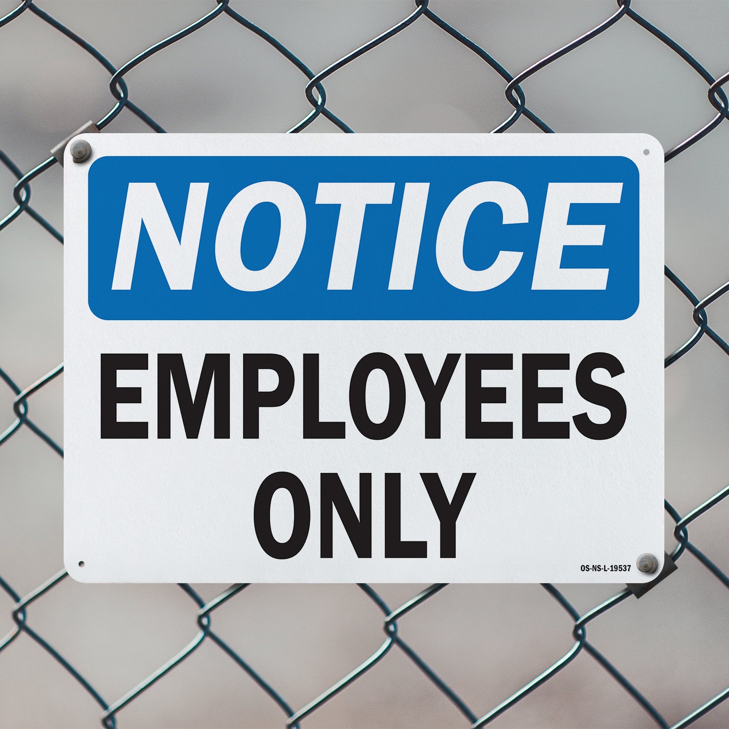 Employees Only OSHA Notice Sign Metal, Plastic, Or Decal – 5 or 10 Pack