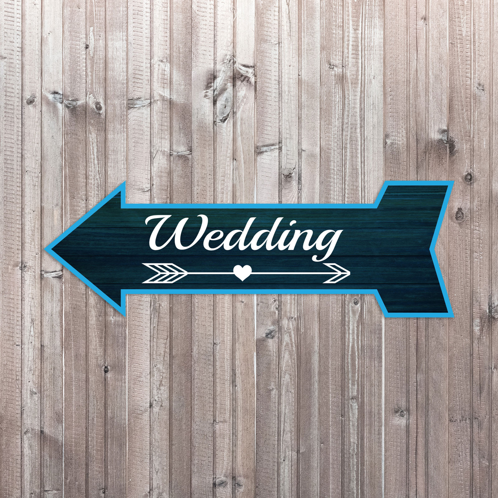 Arrow Shape Wedding 12×4&Prime; Wall or Door Sign | Events & Celebrations Signage
