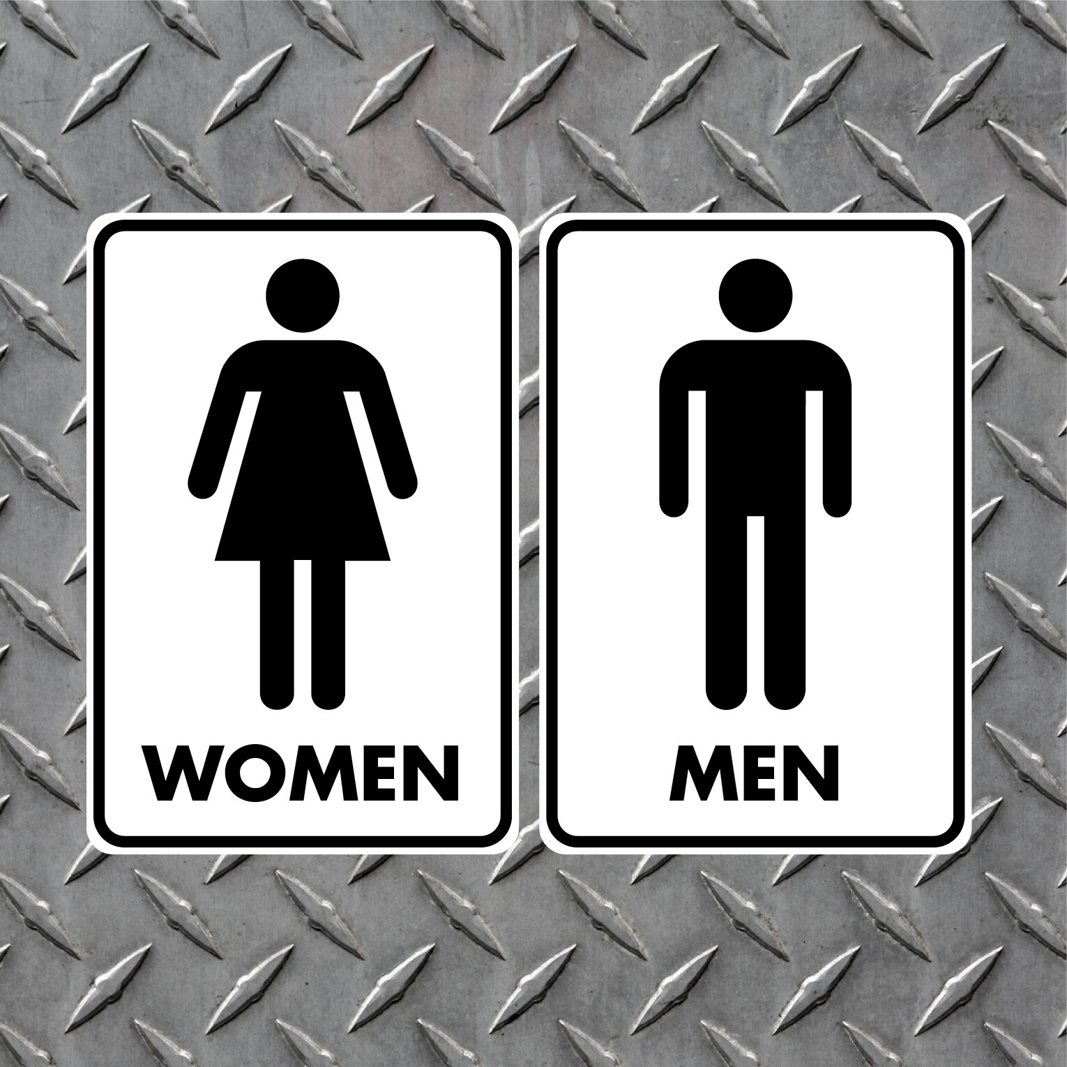 Men and Women&rsquo;s Restroom Decal Set – High Quality Peel and Stick 6 mil Vinyl