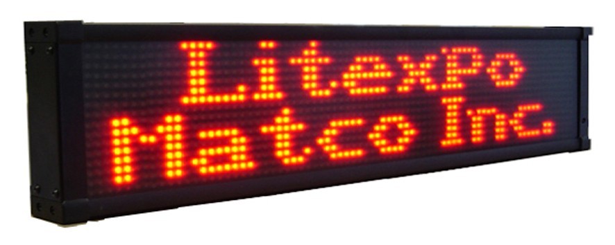 2 Line High Intensity Red LED Indoor Moving Message Sign-25.5&Prime;(L) x 6&Prime;(H) x 2&Prime;(D