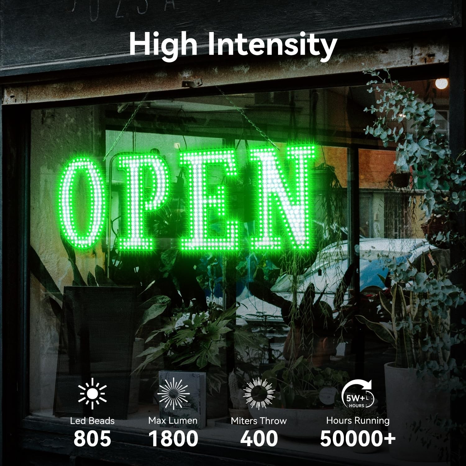 Open Sign for Business 40&Prime; x 14&Prime;, Bright LED Open Sign with Remote Control, 1…