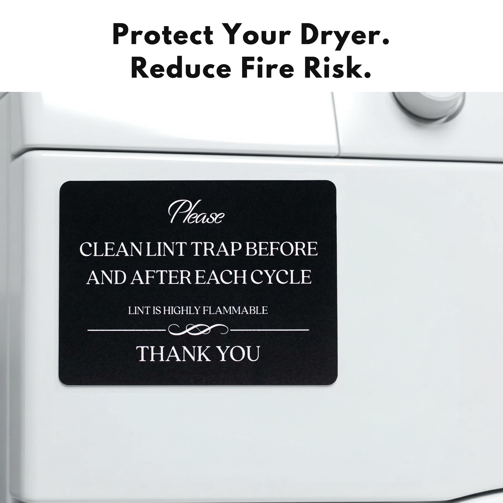 Clean Lint Trap Sign (Magnet 4.75 x 3.5 in) – Airbnb Essentials for Hosts
