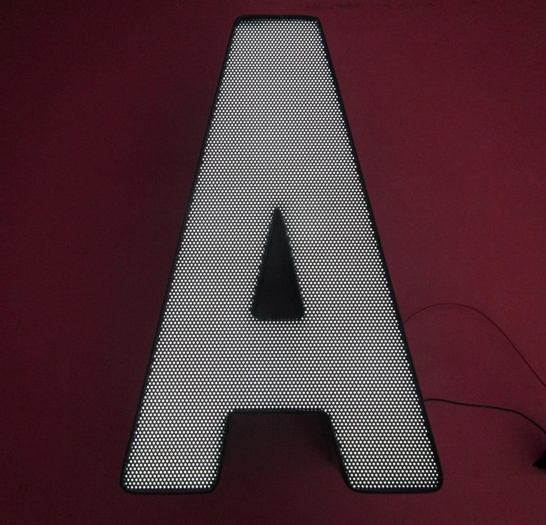 « A  » Front Lit 11&Prime; x 19&Prime; Channel Letter Sign 12V White LED Mesh Acrylic Front