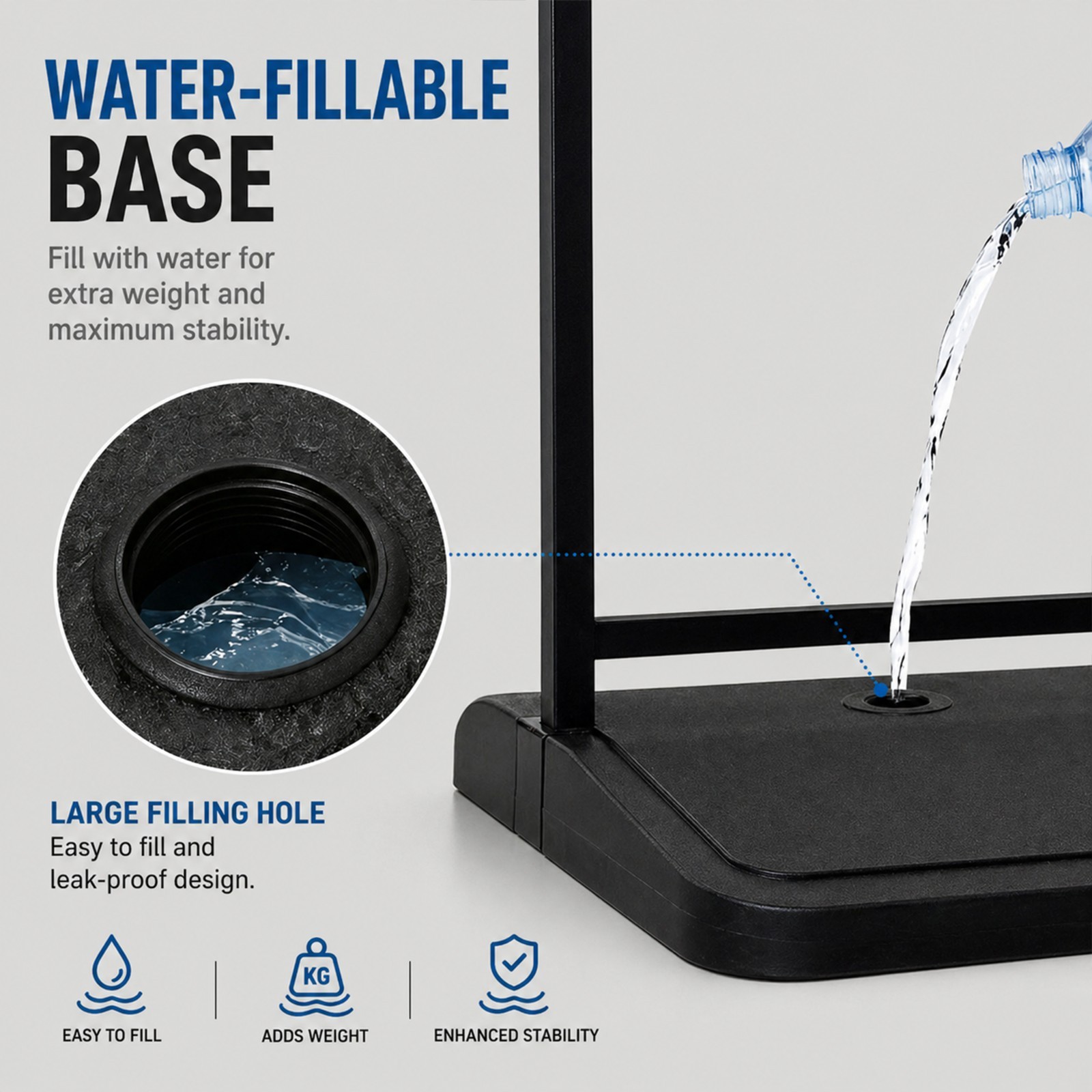 Floor Stand Sign Holder 23⅔ »x35½ » Indoor and Outdoor Sidewalk Refillable Water