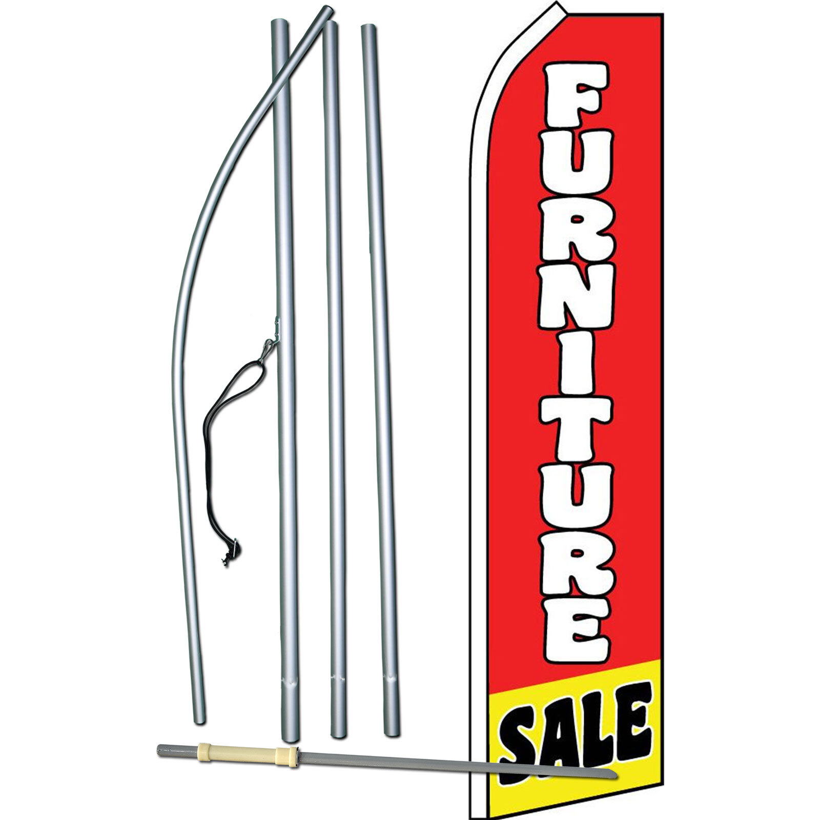Furniture Sale Flag with Flag Pole and Spike