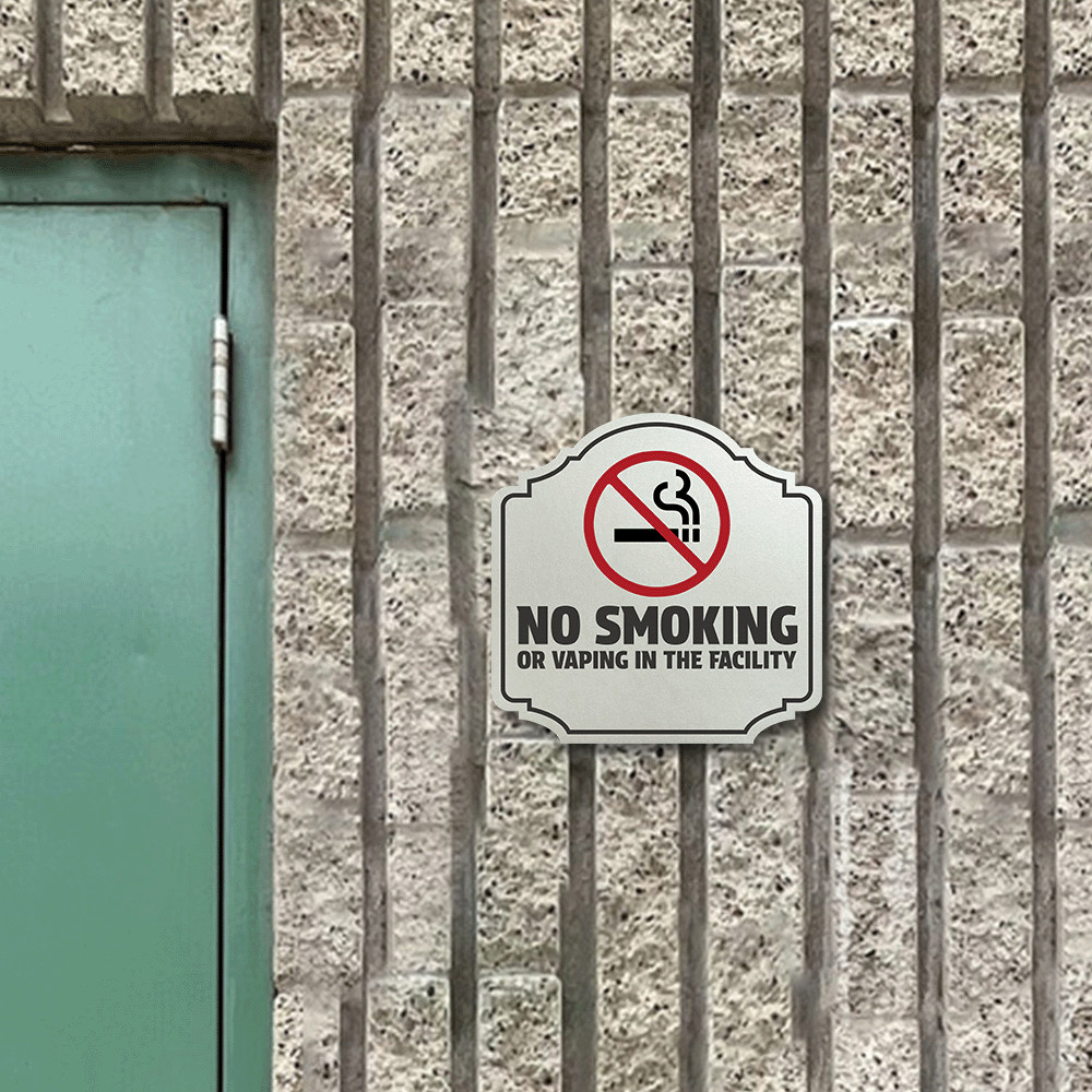 Heritage Plus No Smoking or Vaping in The Facility Wall or Door Sign