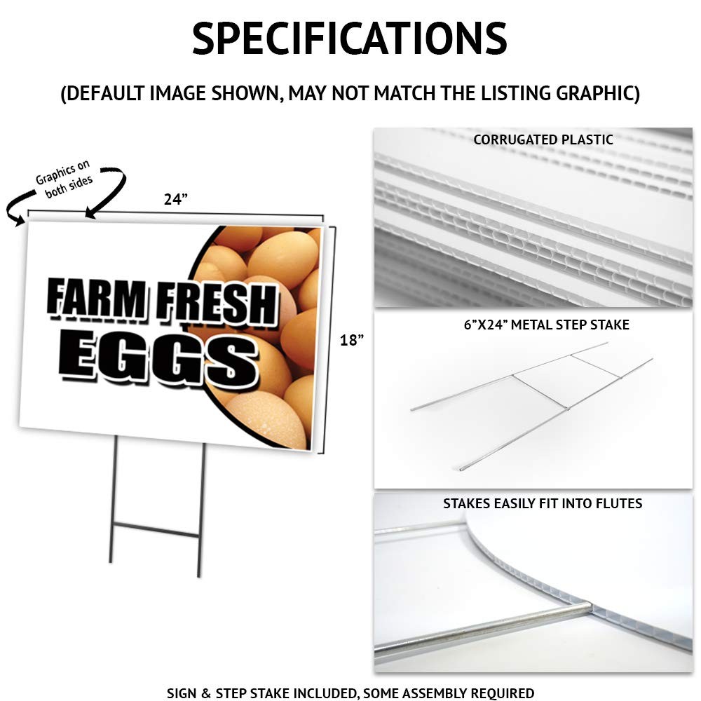 Signmission Lemonade 1 5 Pack Of 18 X 24 Yard Your Included Image On Both In