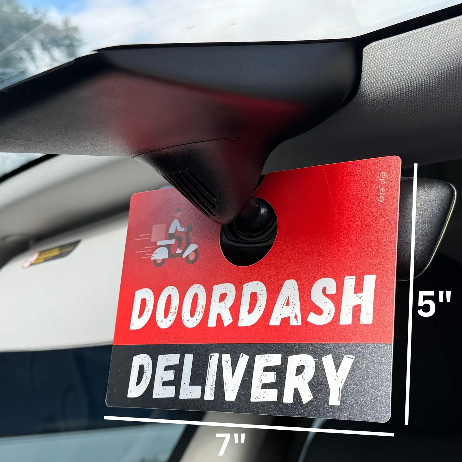 DoorDash Delivery Car Sign – Double-Sided for Dashers