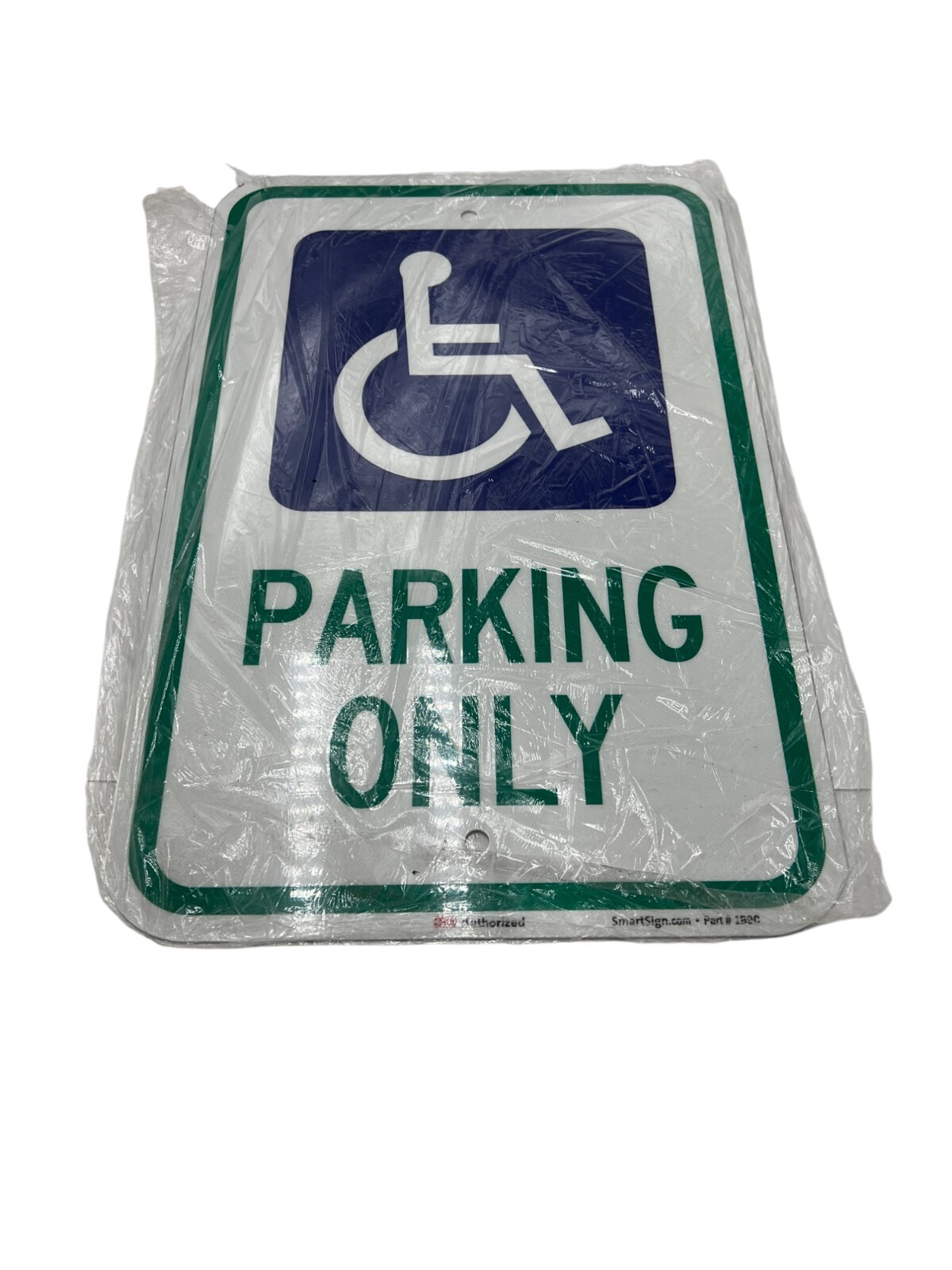 SmartSign 3M Reflective Sign, Legend »Parking Only » Aluminum 18&Prime; x 12&Prime; 1B9C