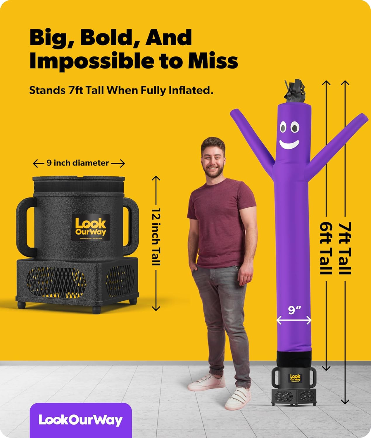 Air Dancers Wacky Waving Inflatable Tube Guy – 7Ft Tall Inflatable Advertising W