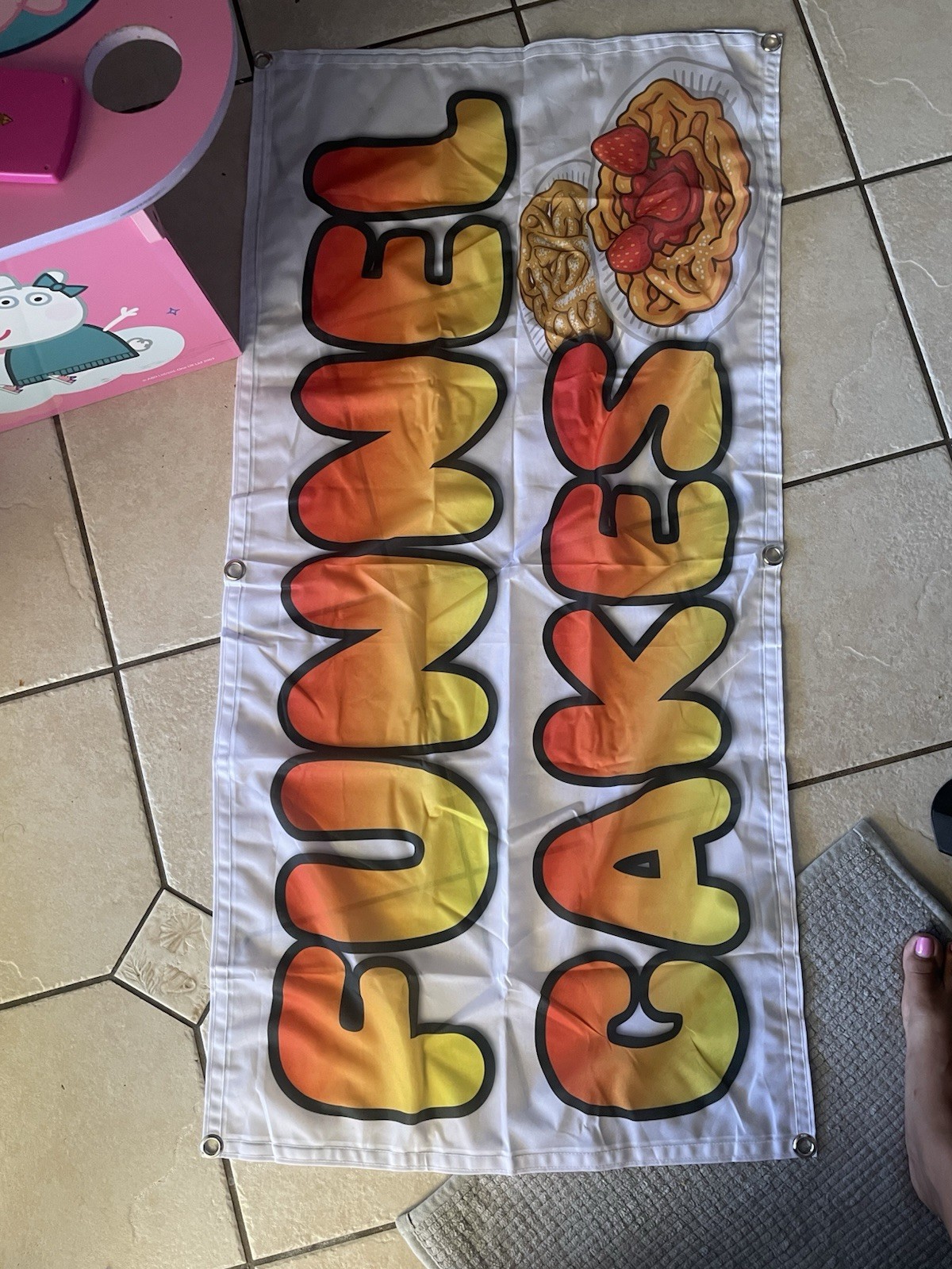 Funnel Cakes Vinyl Banner Sign 24×48 in with Grommets Rectangle Hanging