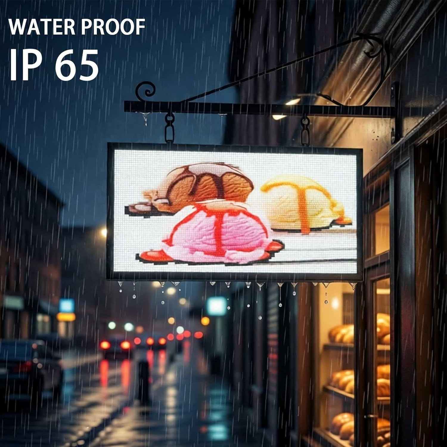 HS Led Sign Scrolling Programmable, Outdoor Digital Open Neon Signs Display Scre