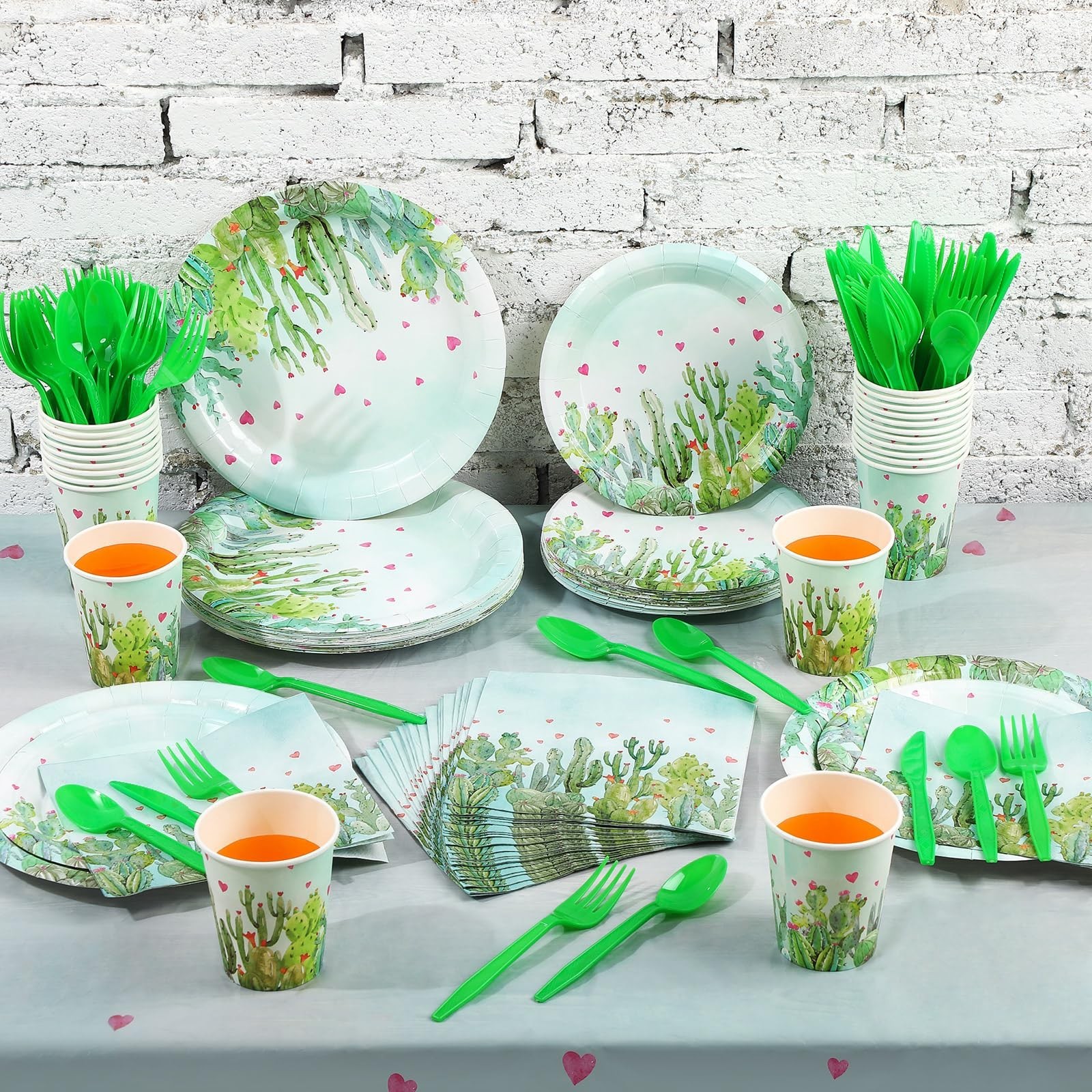 170 Pcs Cactus Party Decorations Supplies 24 Guest Cactus Party Set Disposabl…