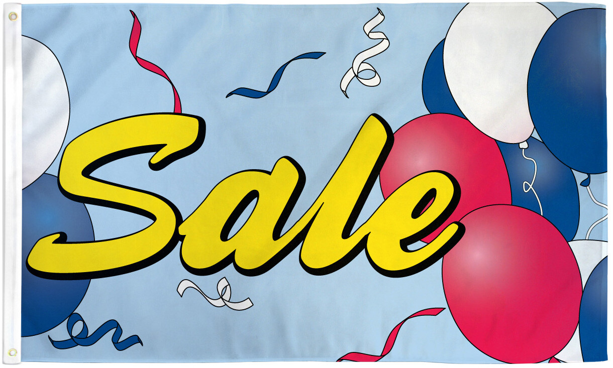 Sale Flag 3x5ft Sale Banner Sign Bandera de Venta Sale Here Flag Balloons