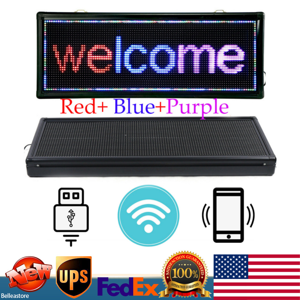 40&Prime; x 15&Prime; LED Digital DIY Programmable Scrolling Message Sign Advertising Board
