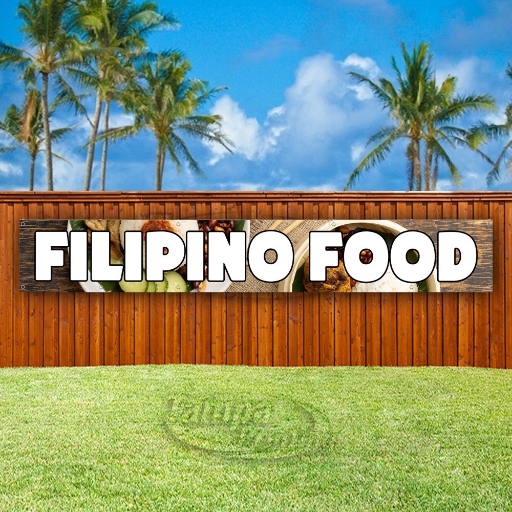 FILIPINO FOOD Advertising Restaurant Vinyl Banner Flag Sign USA XL02104