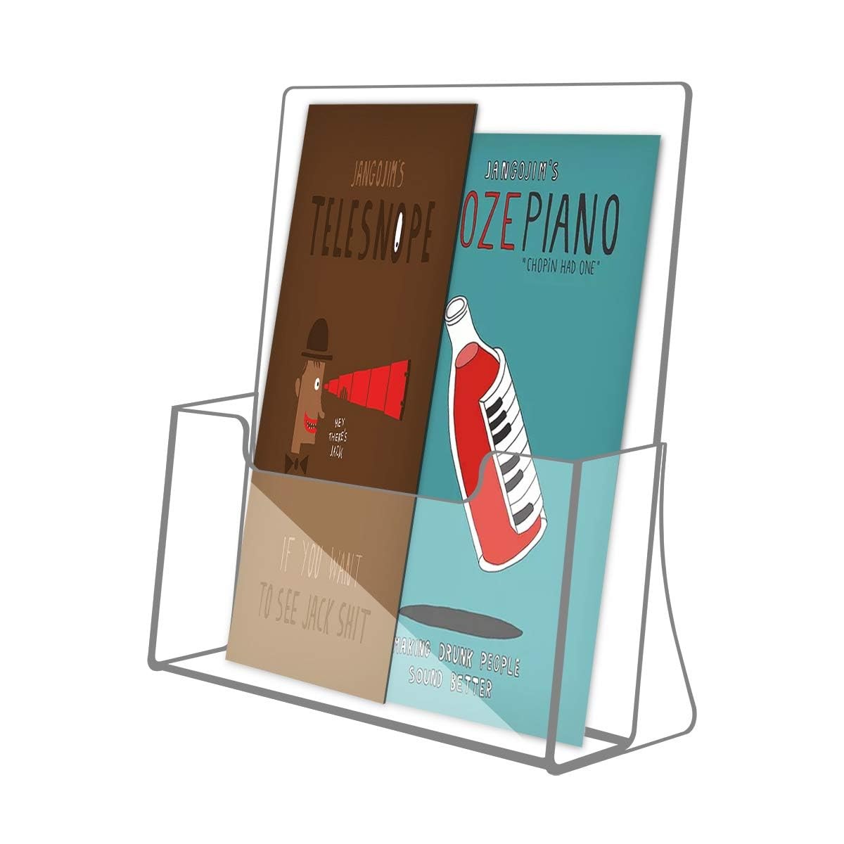 NIUBEE Acrylic Brochure Holder 8.5 x 11 inches 2 Pack, 8.5&Prime; x 11&Prime;, clear