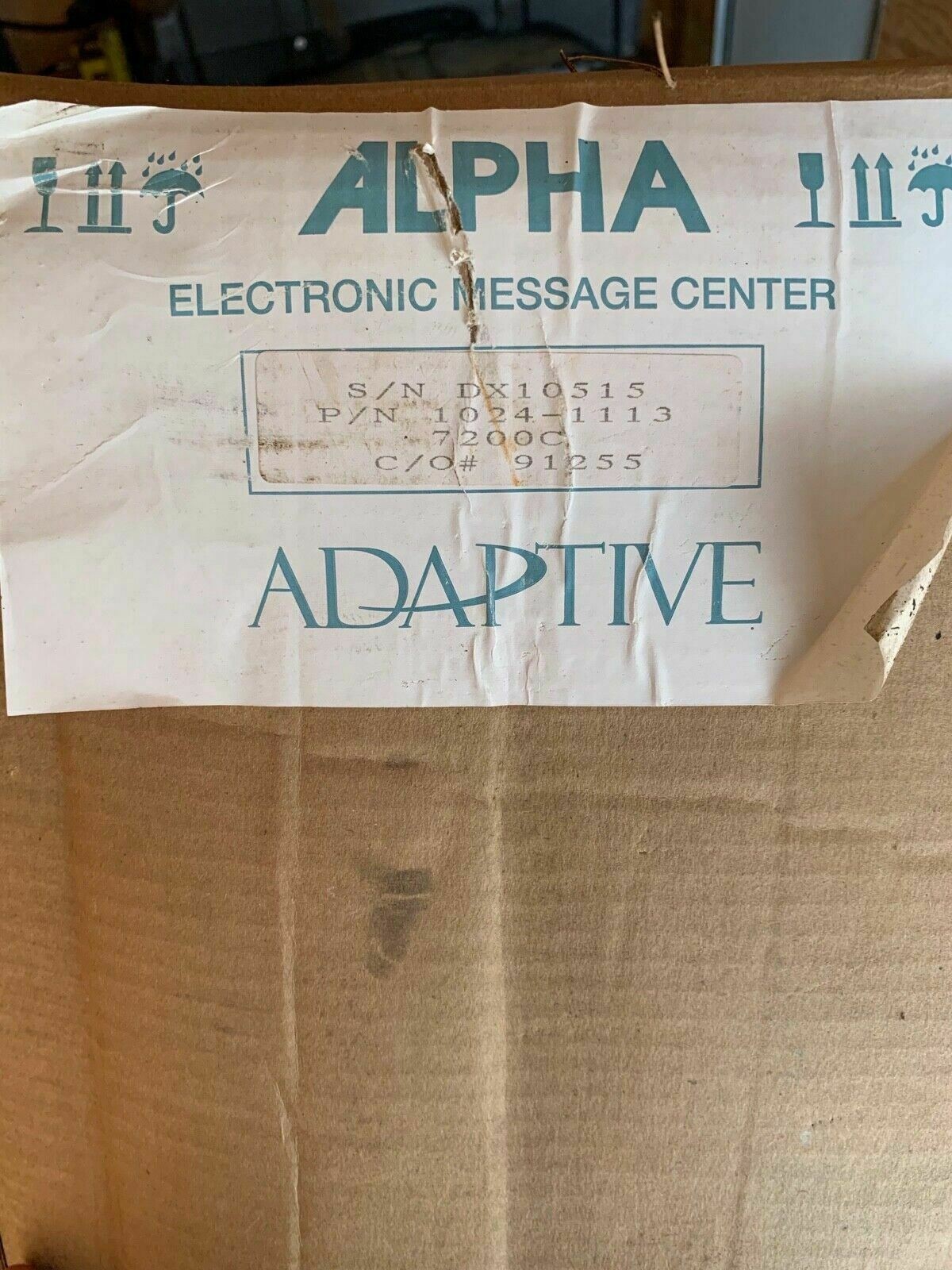 NEW Adaptive Micro Systems 3 Line 3 Color LED Banner Digital Display Sign 60&Prime;