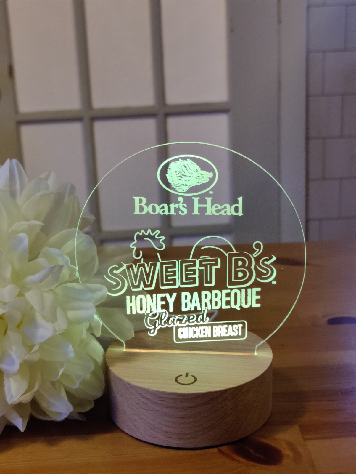 BOARS HEAD BRAND LED Light Up Sign For Counter. Sweet B&rsquo;s BBQ Chicken. NEW!