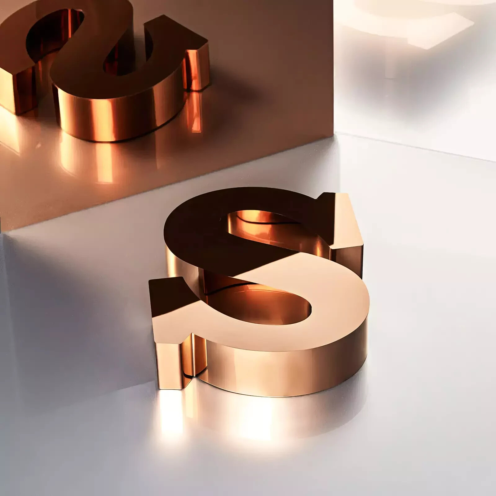 Non-Illuminated Stainless Steel Channel Letters Sign, Custom Metal Business Sign
