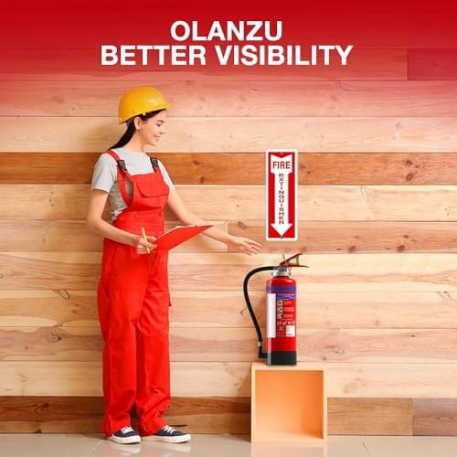 Fire Extinguisher Signs For Business – Pack of 12 – Metal Fire Extinguisher S…