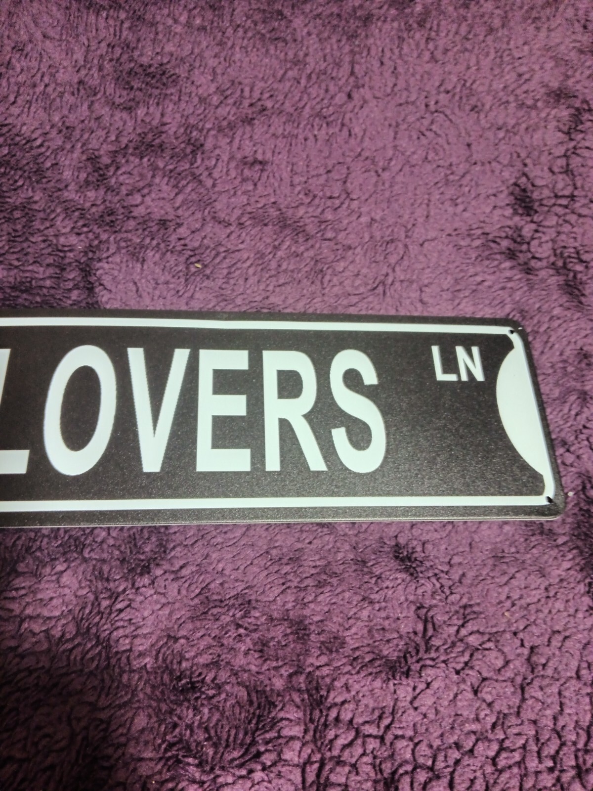4&Prime; X 15&Prime; Aluminum Street Sign « PIZZA LOVERS LN » Black & White W/4 Mounting Holes
