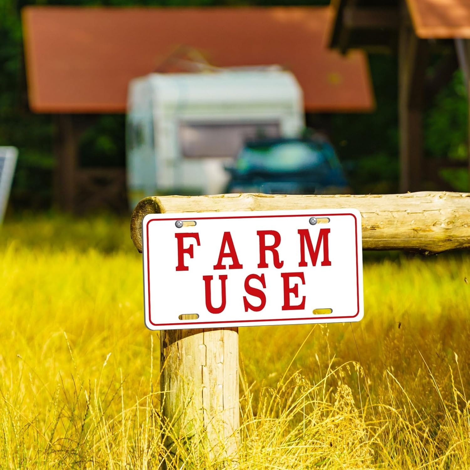 4 Pieces Farm Use ID Tag Sign 12 X 6 Inch, Aluminum Reflective Rust Free Farm…