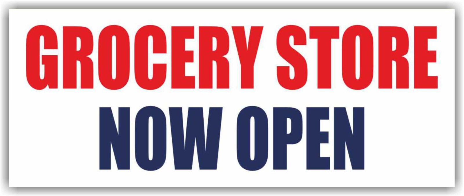 Grocery Store now open Advertising Banner Vinyl Mesh Sign Food Mart delivery