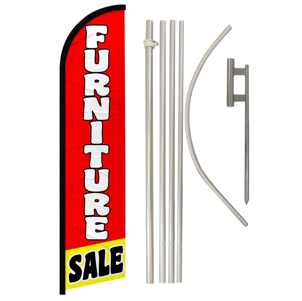 Furniture Sale Windless Banner Swooper Advertising Flag Pole Kit Furniture Here