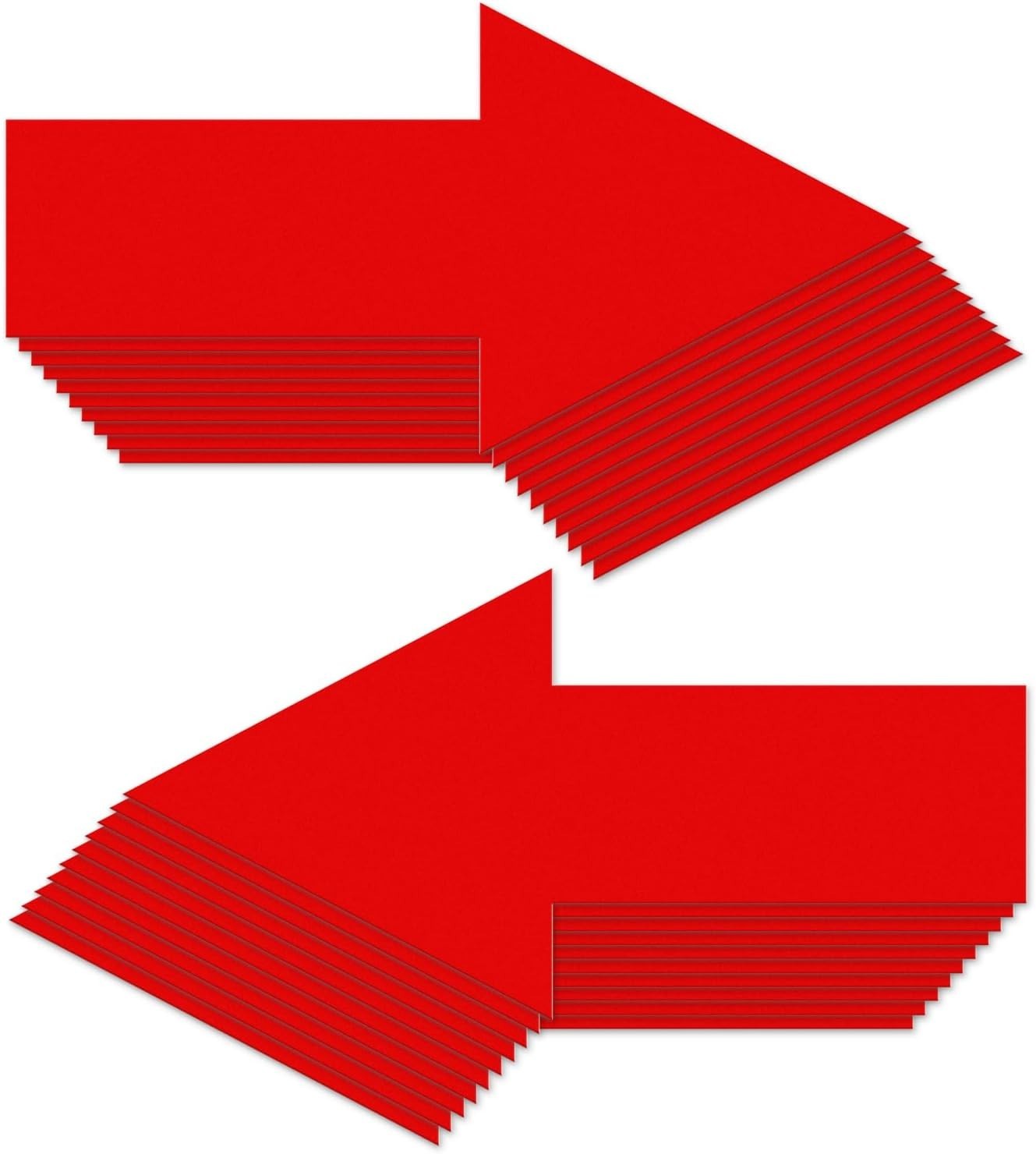 Arrow Floor Sticker Red 10&Prime;×5&Prime; Directional Floor Decal Self-Adhesive Removabl…