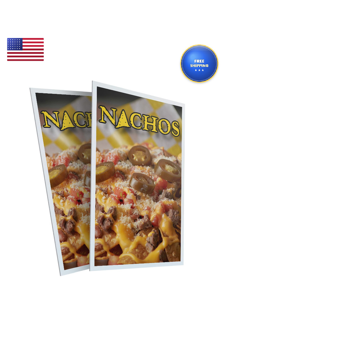 Signmission Nachos 2-Pack 24 Inch X 36 Inch Plastic Insert 4Mm Corrugated