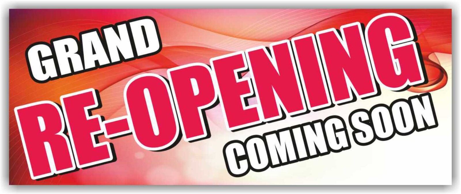 GRAND RE-OPENING Advertising Banner Vinyl Mesh Sign CUSTOM COMPANY COMING SOON