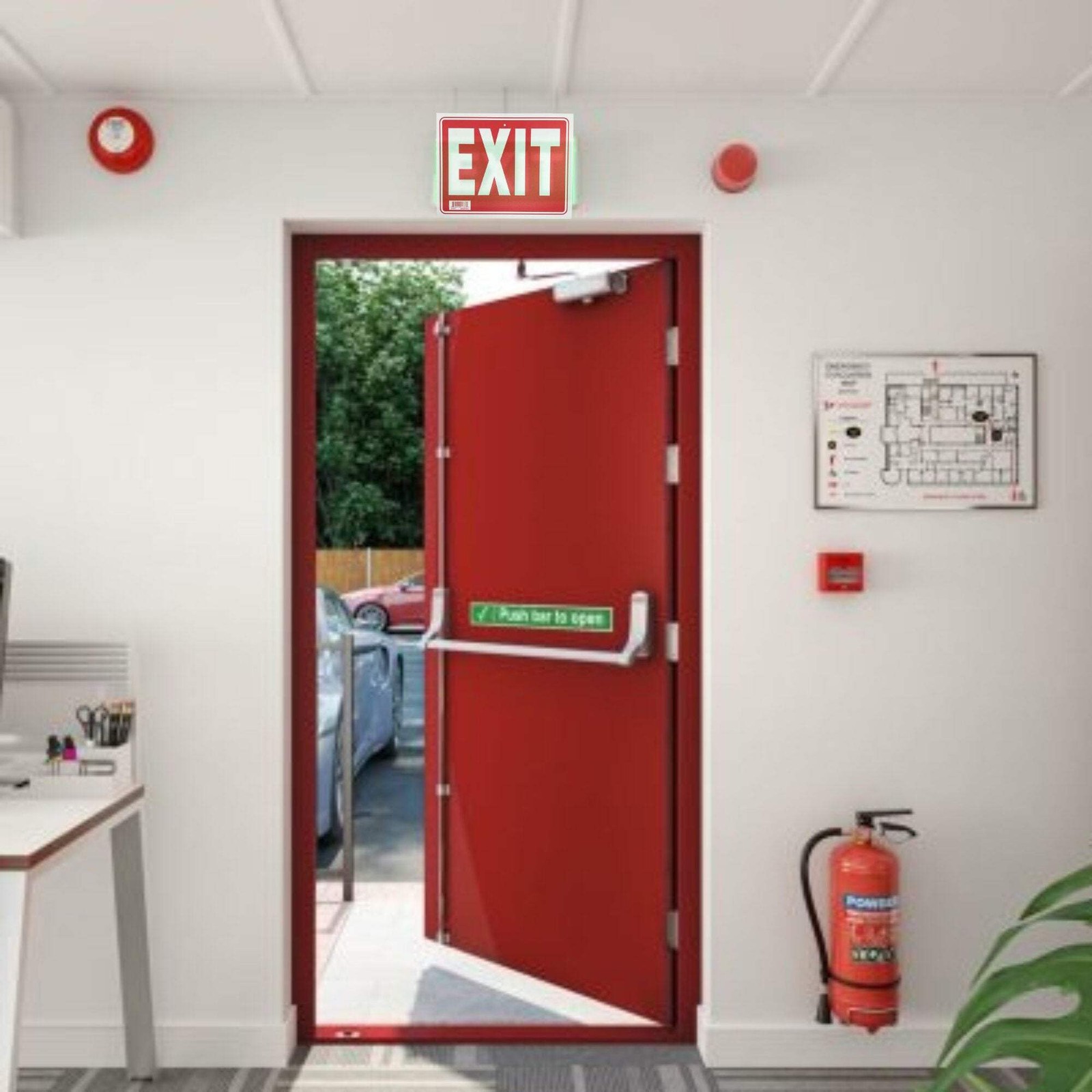 9&Prime;X12&Prime; « EXIT » Plastic Signage Sign-1 Pack