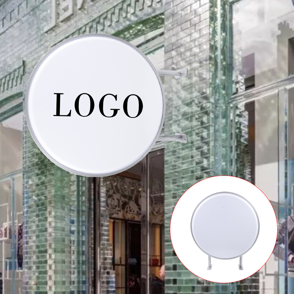 24 inch LED Light Box Round Double Sided Waterproof Advertising Projecting Sign
