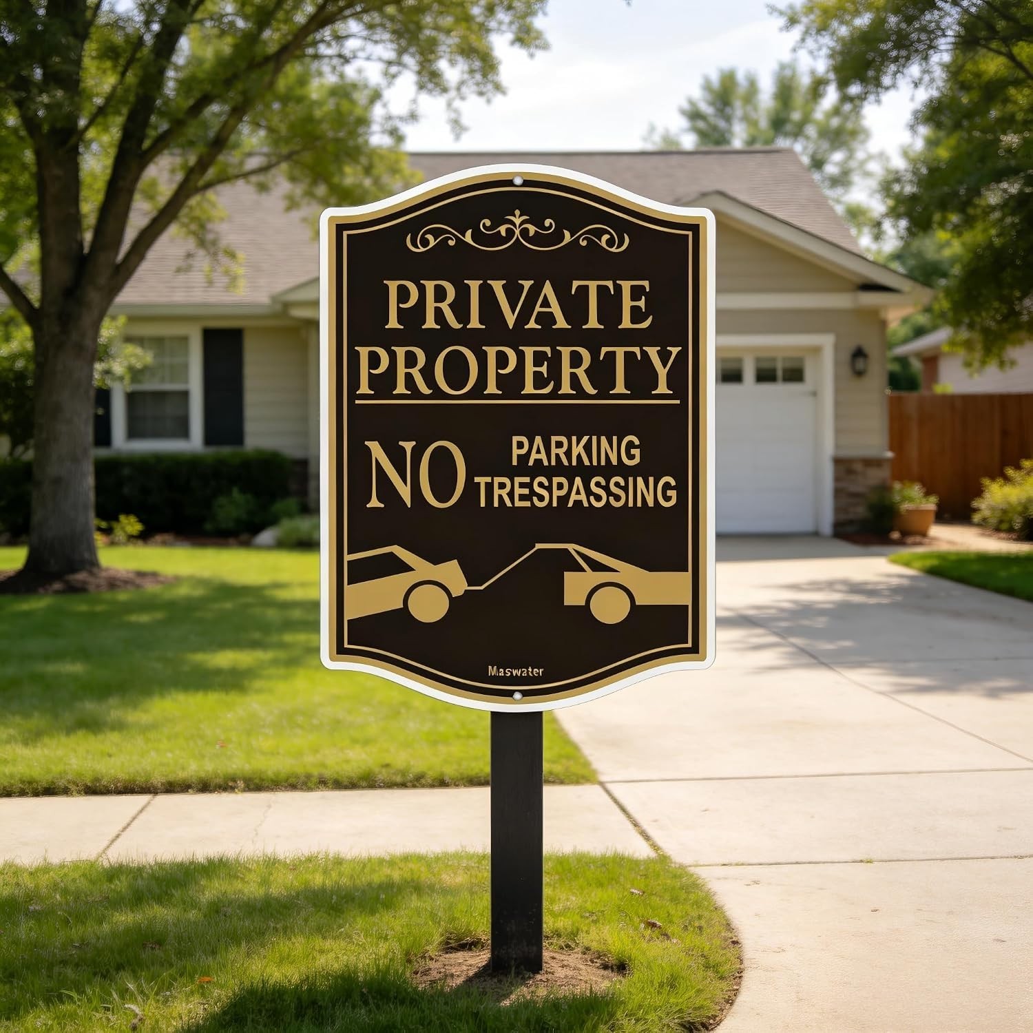 Private Property No Parking Signs – 2-Pack 12&Prime; x 18&Prime; Reflective & Waterproof