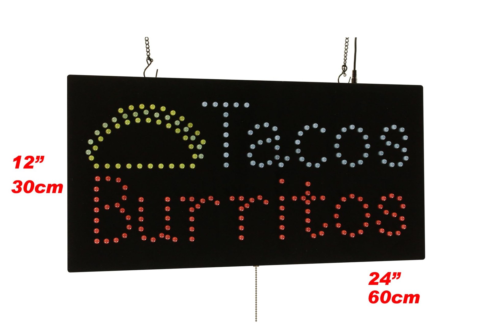 Tacos Burritos Sign 24X12 60X30Cm Topking Led Neon Florescent Signage Signboard