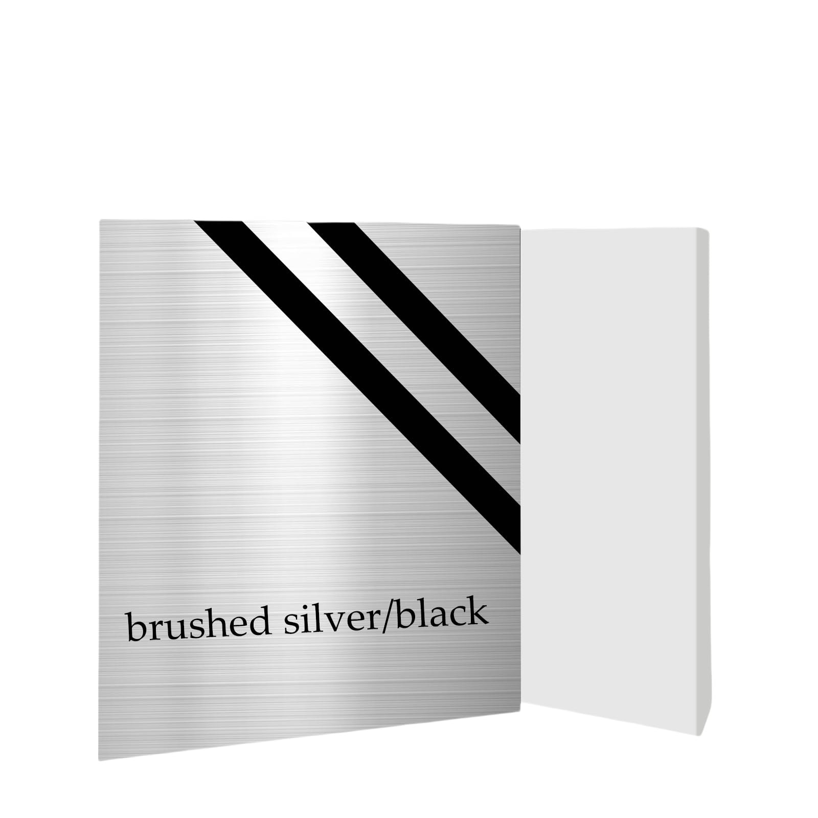 4 Pack Laser Engraving Double Color ABS Plastic Sheets Silver Black 12×8 In