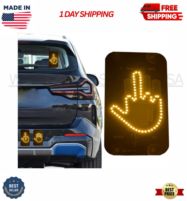 LED Middle Finger Sign for Car, Truck, Thank You Lights, Thumb Up Down Light, Co