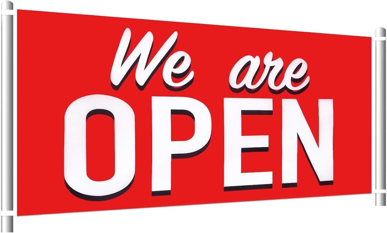 We Are Open Banner Polyester Oxford Cloth We Are Open Store Sign Outdoor Indo…