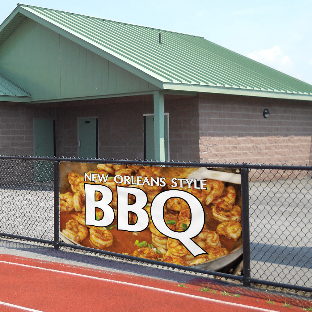 Vinyl Banner Multiple Sizes New Orleans Style Bbq Advertising Printing Outdoor