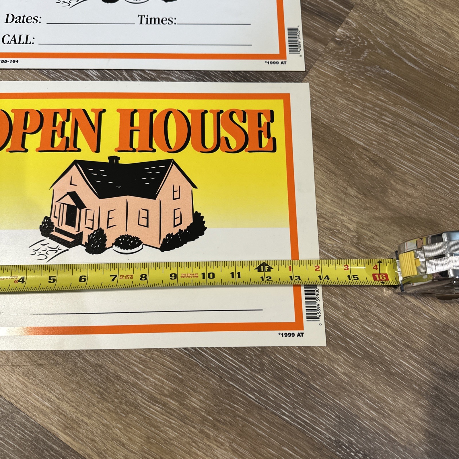 Vintage 1999 Open House Signs