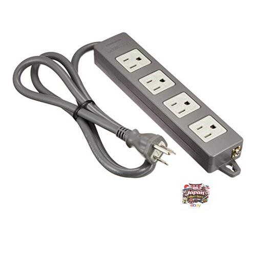 NEW Panasonic OA Power Strip Grounded 15A 4 Outlets Black 1m Cord with Magnet