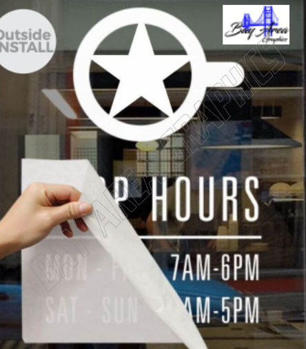 Custom Vinyl Lettering Storefront Window Decal Business Name Sign Sticker